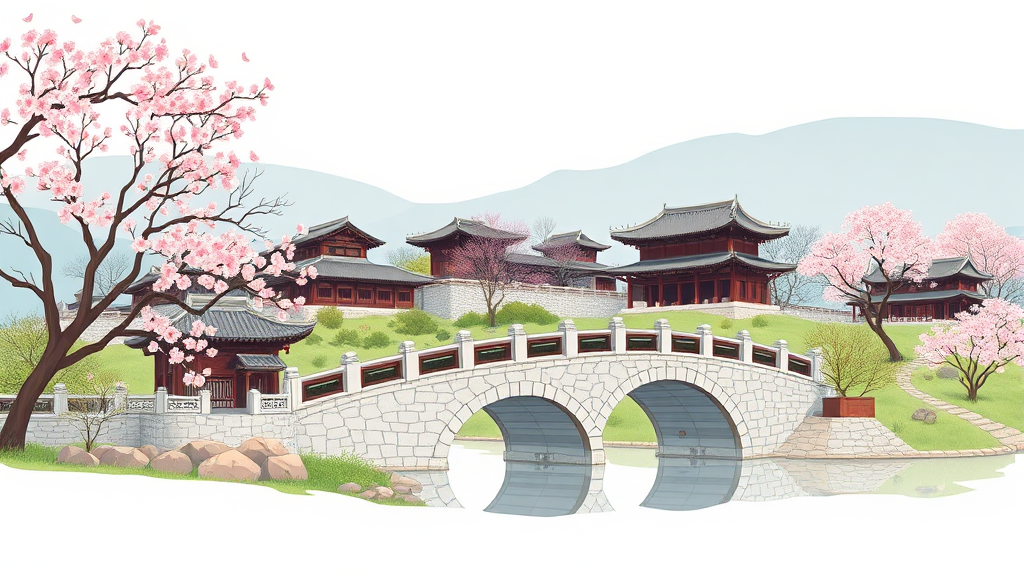 역사와 자연이 어우러진 충청북도 숨은 보석 (illustration 스타일)