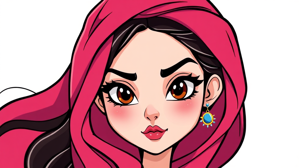 두부상과 아랍상, 얼굴형의 흥미로운 비교 (cartoon 스타일)