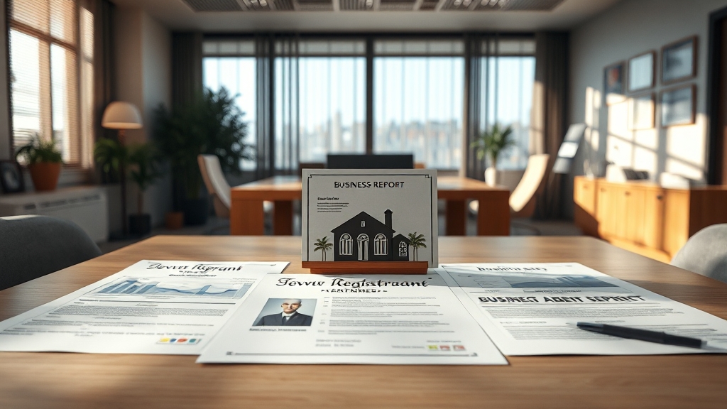 사업자등록 전 영업신고 (realistic 스타일)