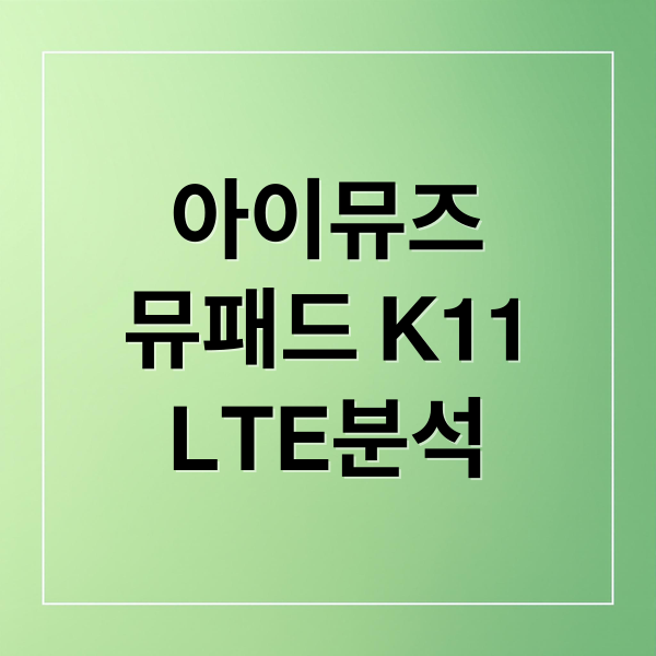아이뮤즈
뮤패드 K11
LTE분석 (아이뮤즈 뮤패드 K11 LTE)