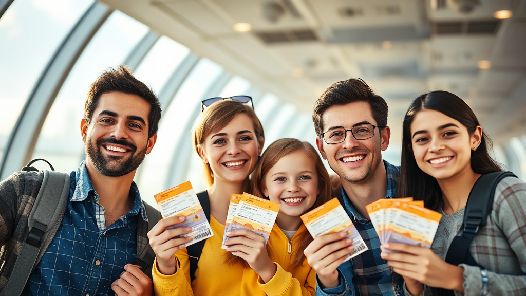 가족 마일리지 합산 및 활용 (realistic 스타일)