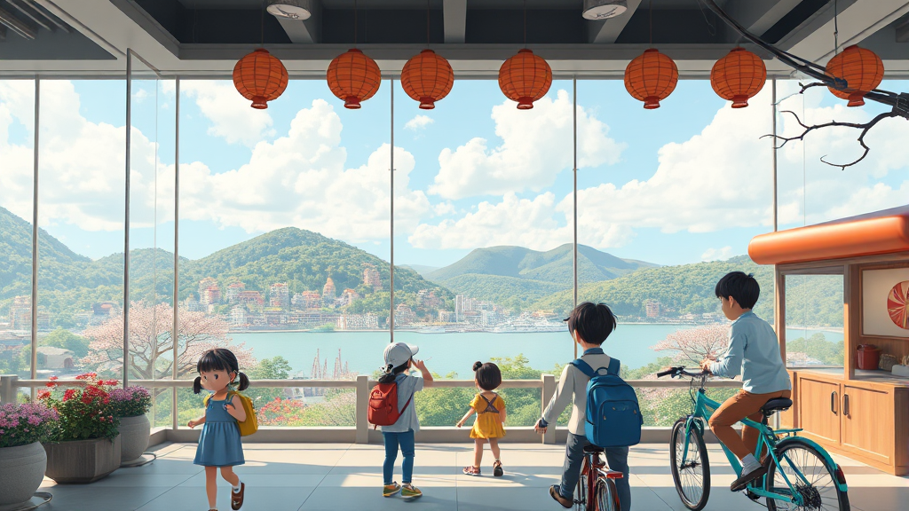 주변 관광지, 어디가 좋을까? (realistic 스타일)