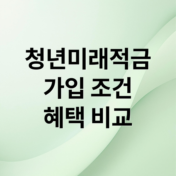청년미래적금 A to Z: 가입 조건부터 혜택, 청년도약계좌 비교까지