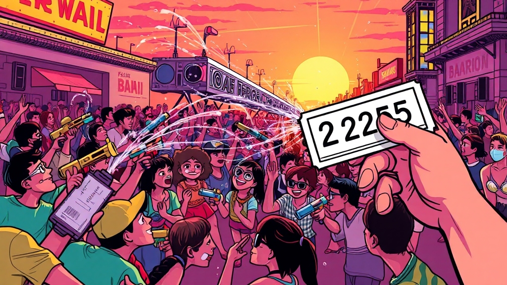 티켓 예매 방법 및 가격 (cartoon 스타일)