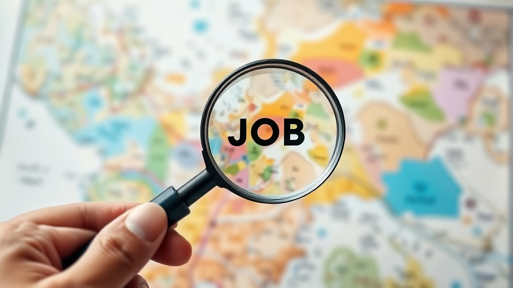 지역별 채용 정보 검색 요령 (watercolor 스타일)