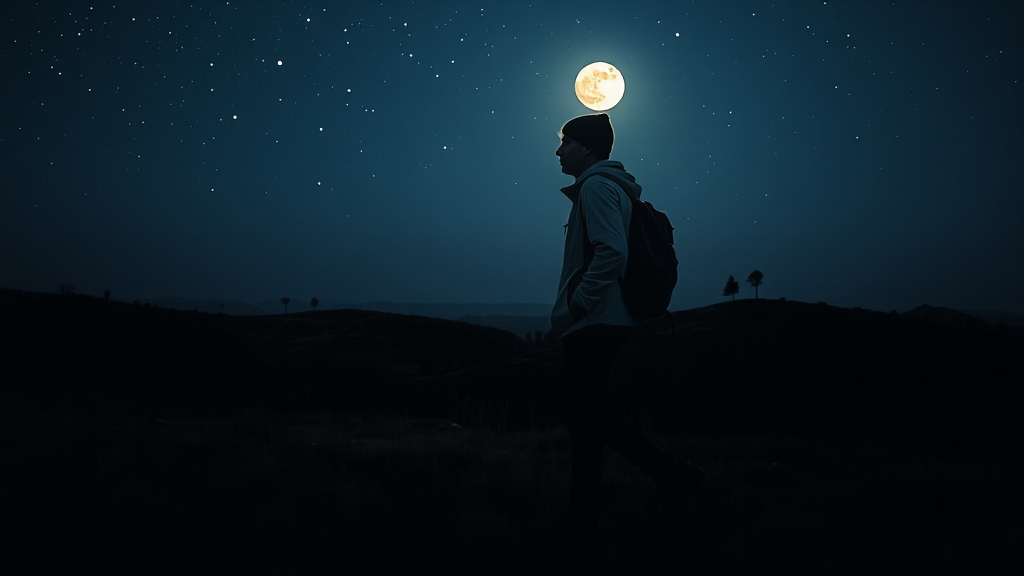 혼자 여행 꿈: 내면의 소망 투영 (realistic 스타일)