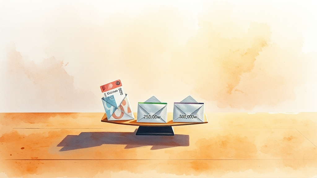 소득별, 얼마를 받게 될까요? (watercolor 스타일)
