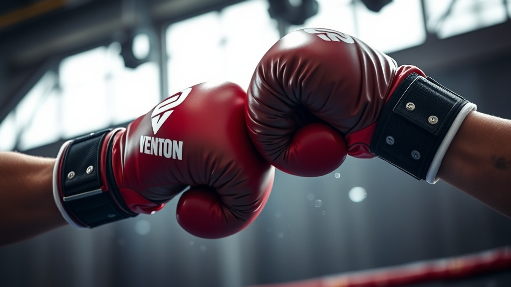복싱 글러브 온스 차이가 경기력에 미치는 영향 (realistic 스타일)