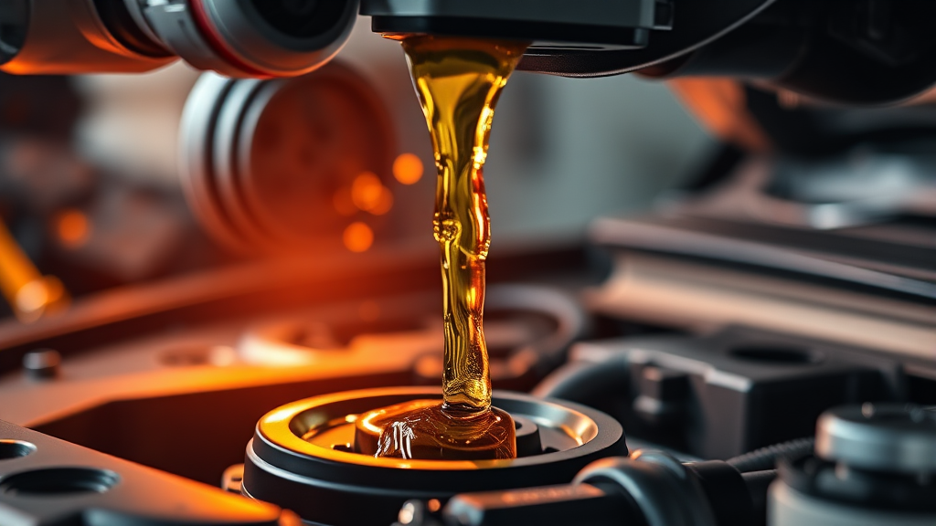 합성유 vs 광유, 완벽 비교 (realistic 스타일)