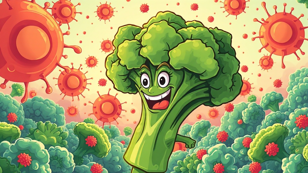 브로콜리 효능 (cartoon 스타일)