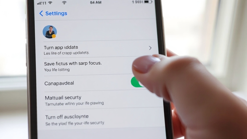 아이폰 자동 업데이트 끄는 법 (realistic 스타일)