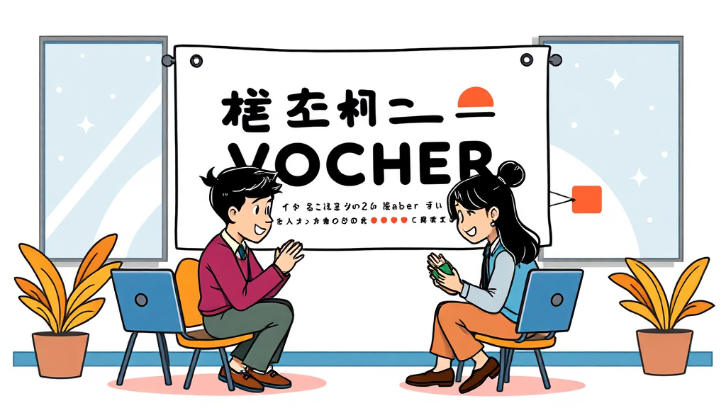 평생교육바우처 관련 유의사항 및 추가 정보 (cartoon 스타일)