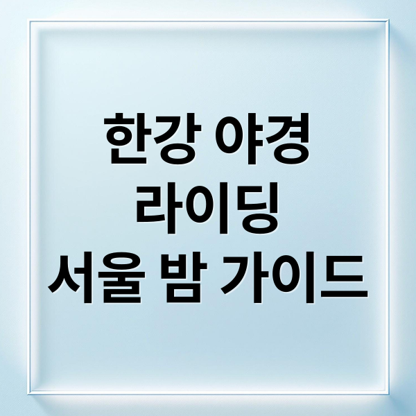 한강 야경
라이딩
서울 밤 가이드 (한강 야경 라이딩)