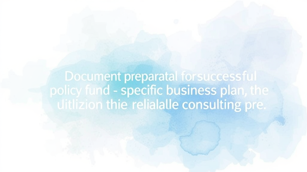 성공적인 정책자금 신청을 위한 준비 과정 (watercolor 스타일)