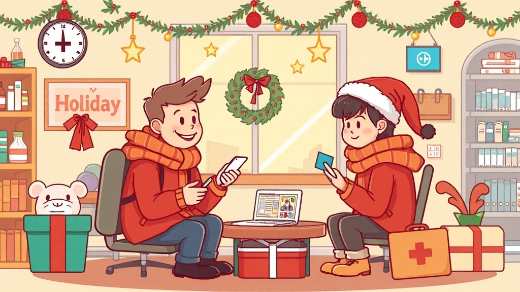 연휴 응급 상황 대비: 기본 원칙 (cartoon 스타일)
