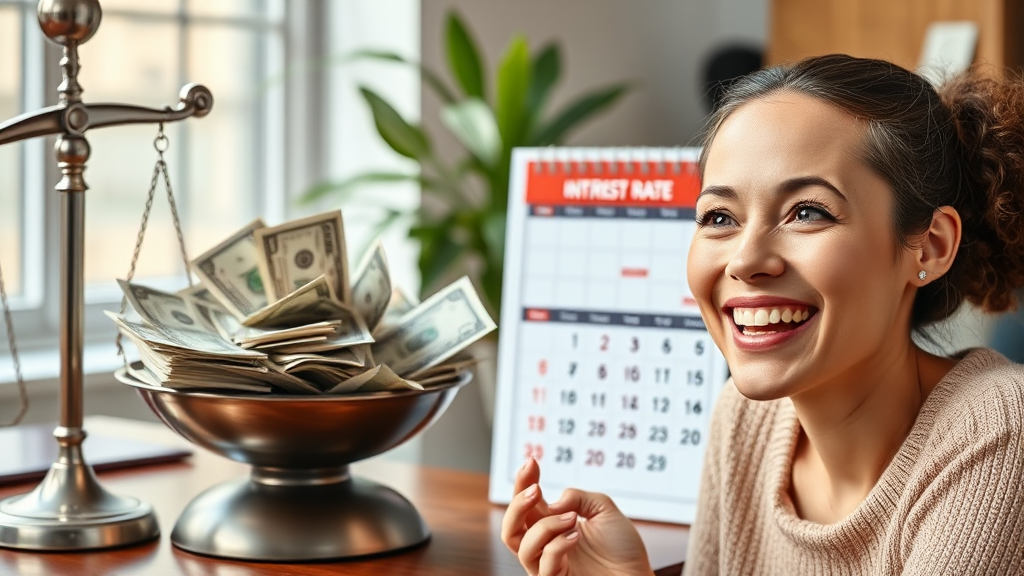 금리 및 상환 방식 비교 (realistic 스타일)