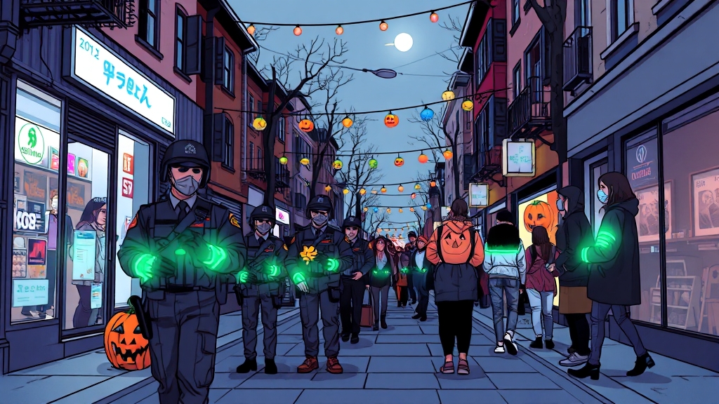 할로윈 안전 대책 & 주의사항 (illustration 스타일)