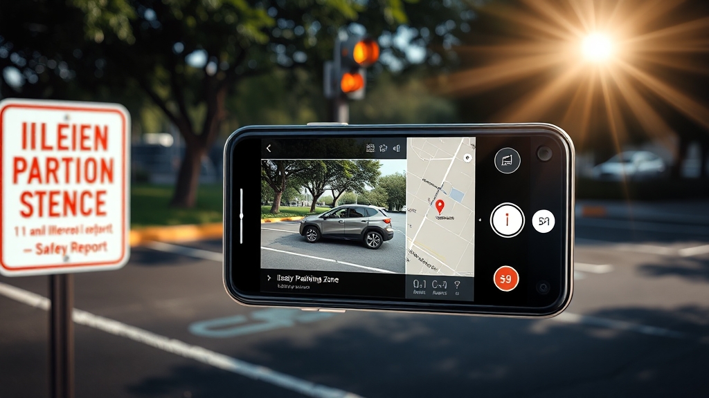 불법주차 신고 방법 (realistic 스타일)