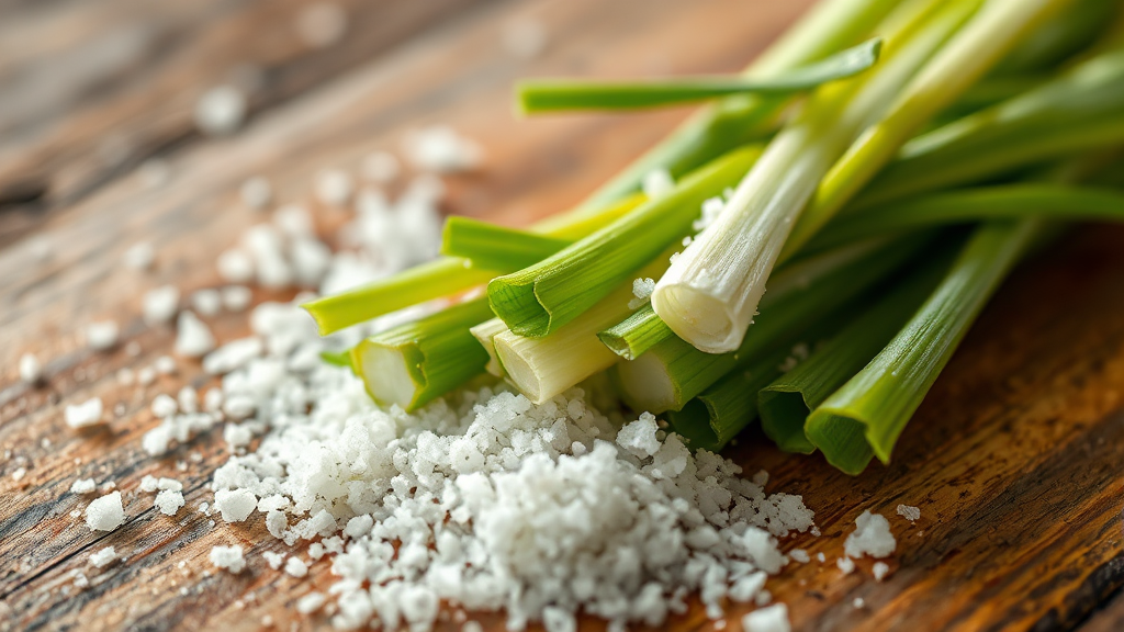 대파소금, 재료 준비하기 (realistic 스타일)