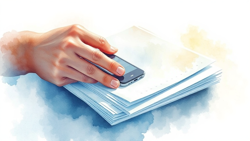 필수 제출 서류 확인하기 (watercolor 스타일)