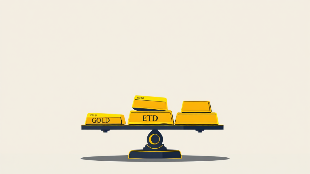 금 투자, ETF vs 실물? (illustration 스타일)