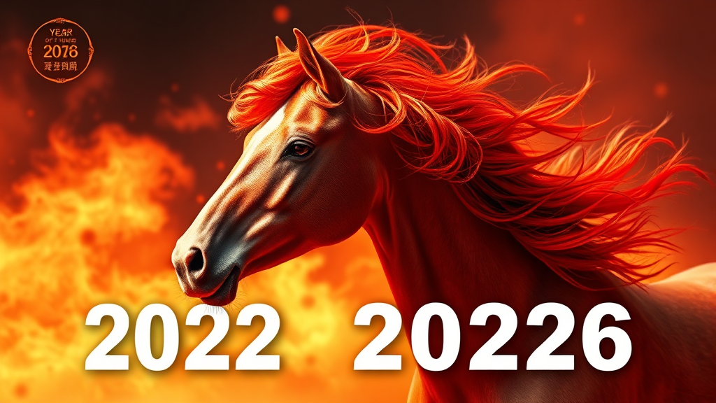 말띠 출생 연도별 특징 (realistic 스타일)