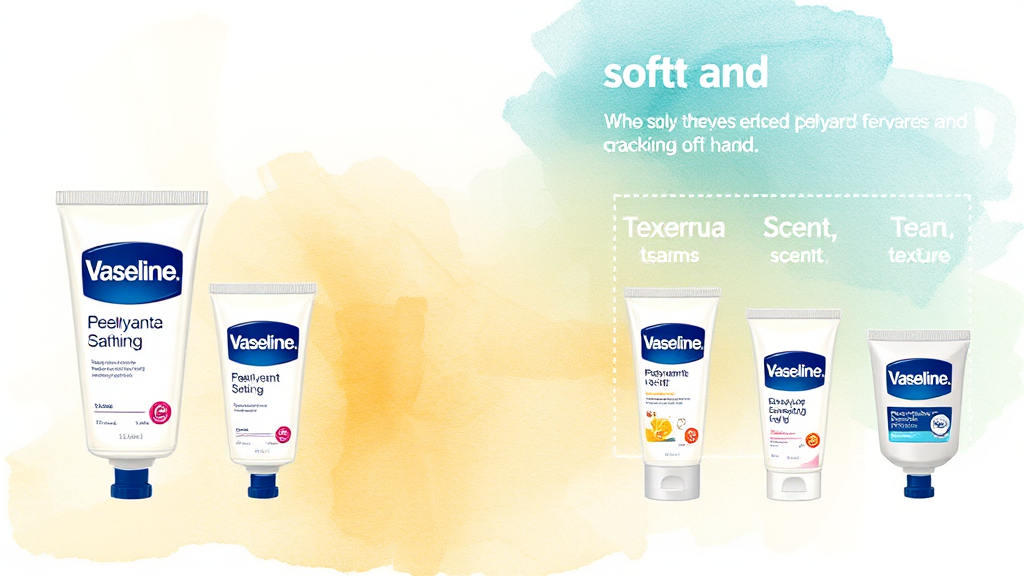 나에게 맞는 바세린 핸드크림 선택 가이드 (watercolor 스타일)