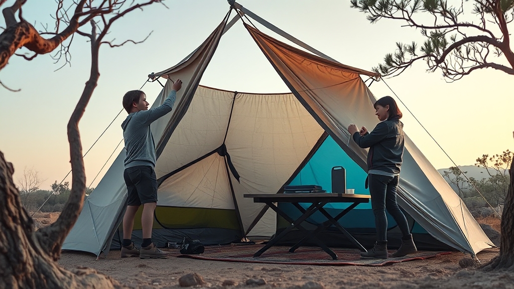 허브쉘터: 빠른 그늘막 완성 (realistic 스타일)