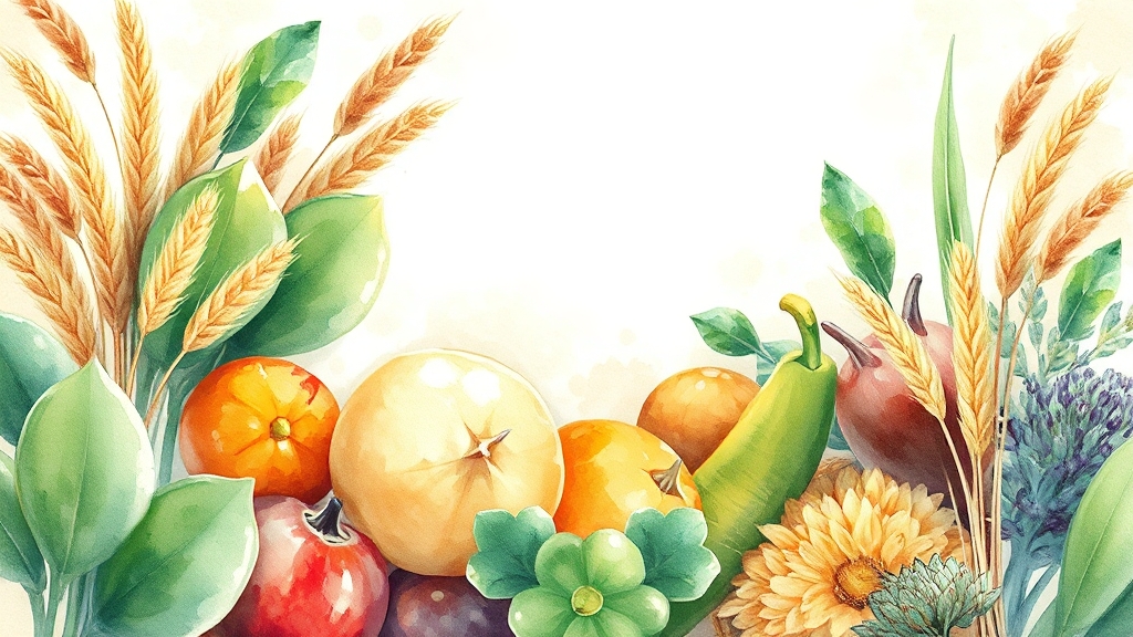 도움되는 음식과 영양제 (watercolor 스타일)