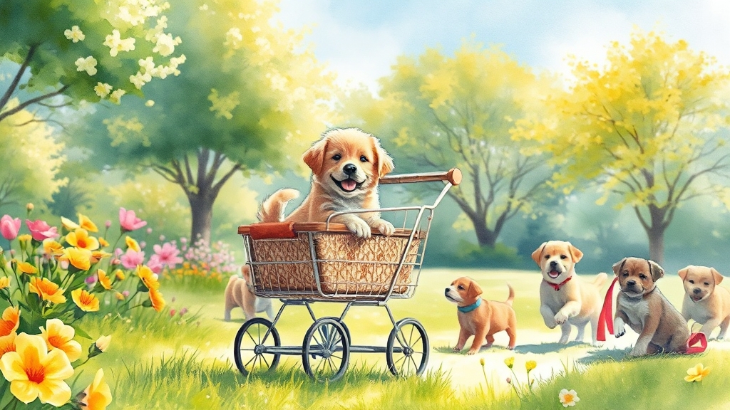 접종 전 사회화, 어떻게 해야 할까요? (watercolor 스타일)