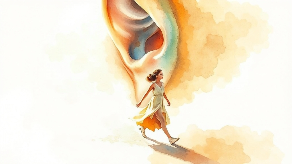 귀지 꿈, 긍정적 변화를 위한 메시지 (watercolor 스타일)