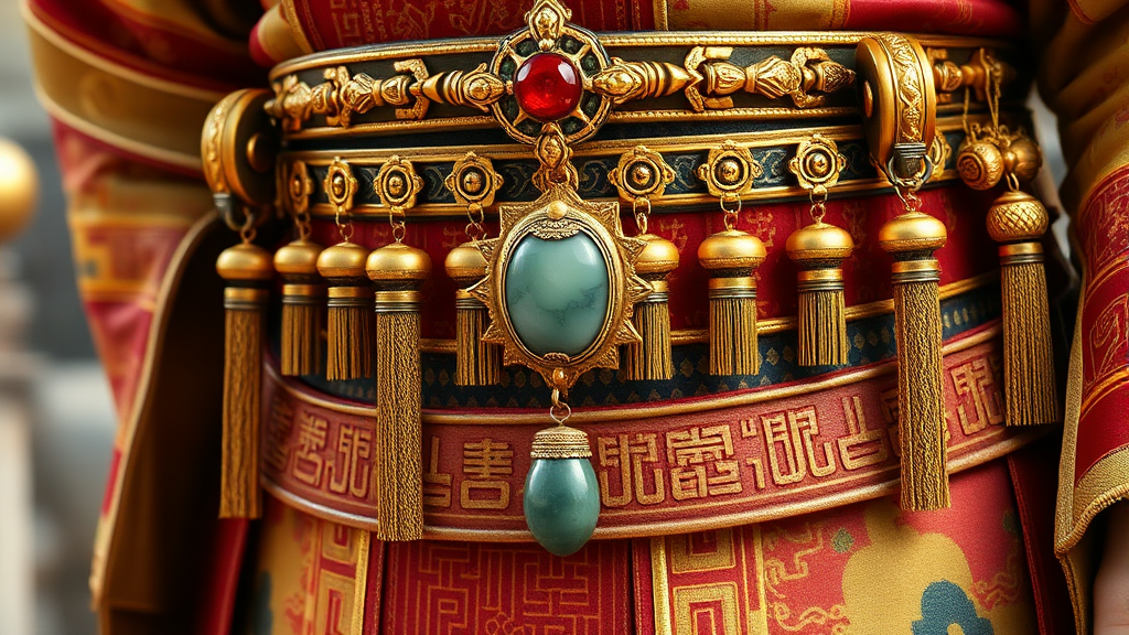 금관 외 신라 유물, 금허리띠 (realistic 스타일)