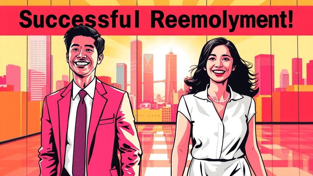 재취업 성공 시 혜택은? (popart 스타일)