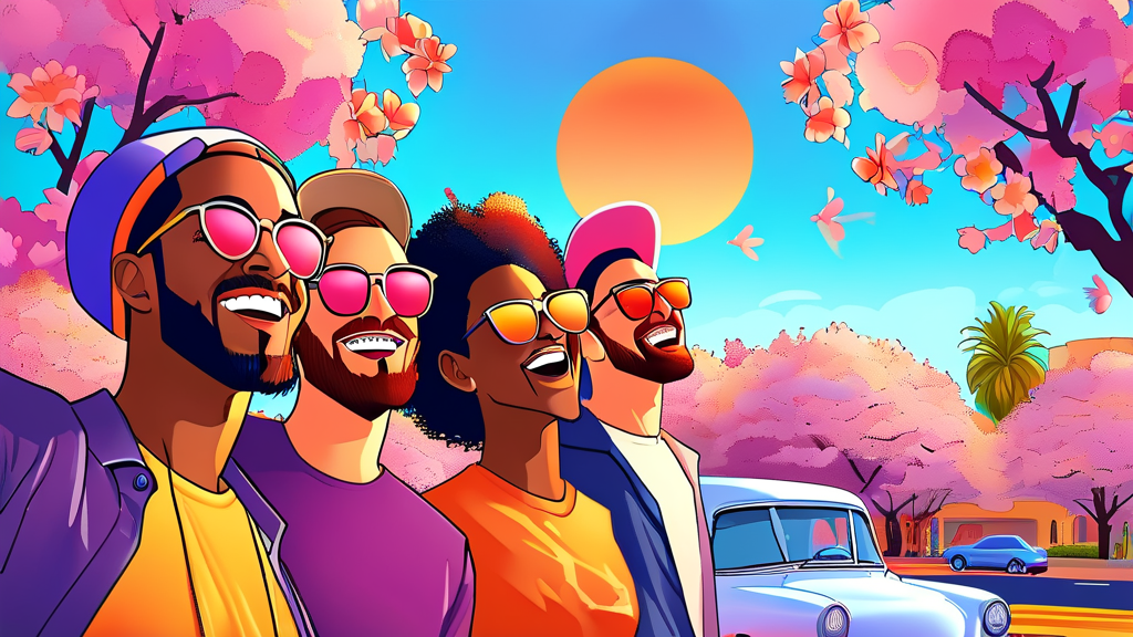 렌터카 할인 정보: 축제 방문의 경제적 부담 줄이기 (cartoon 스타일)