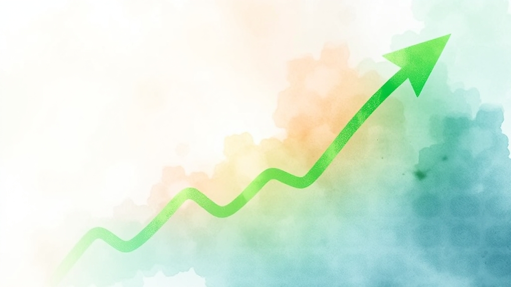 최근 주가, 왜 핫할까? (watercolor 스타일)