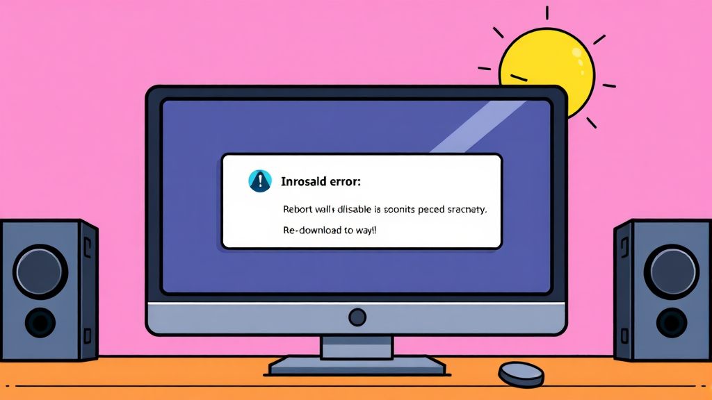 가장 흔한 설치 오류, 이렇게 해결하세요! (cartoon 스타일)