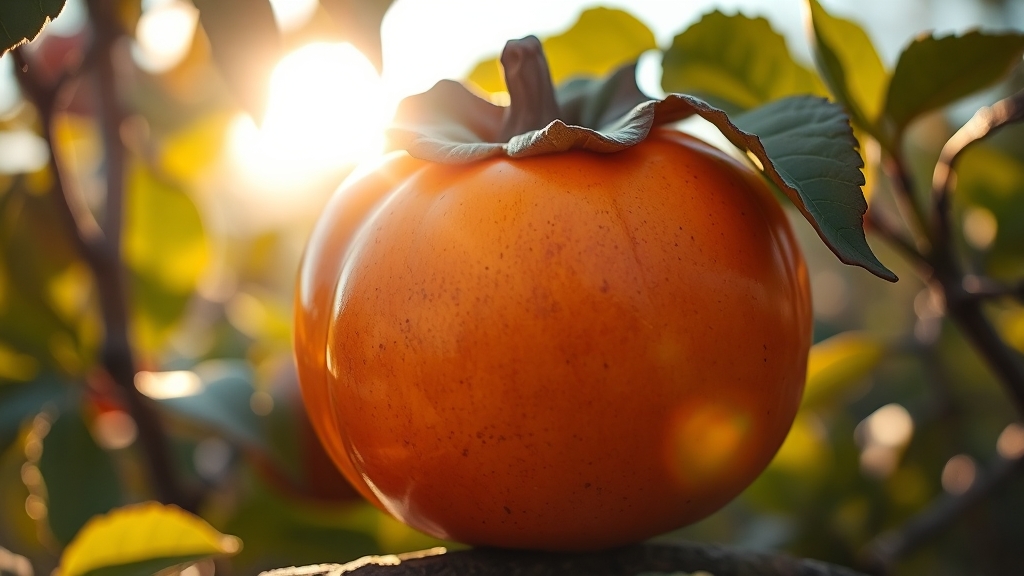 좋은 단감 고르는 방법 (realistic 스타일)