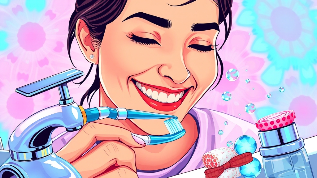 특별한 날을 위한 구강 관리 팁 (illustration 스타일)