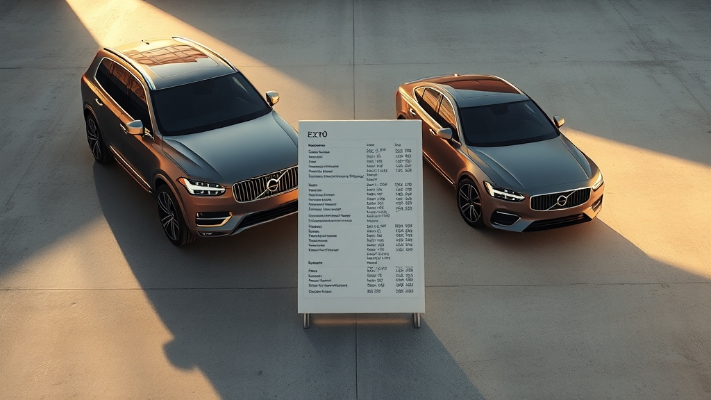 XC90 & S90 가격 및 트림 정보 (realistic 스타일)
