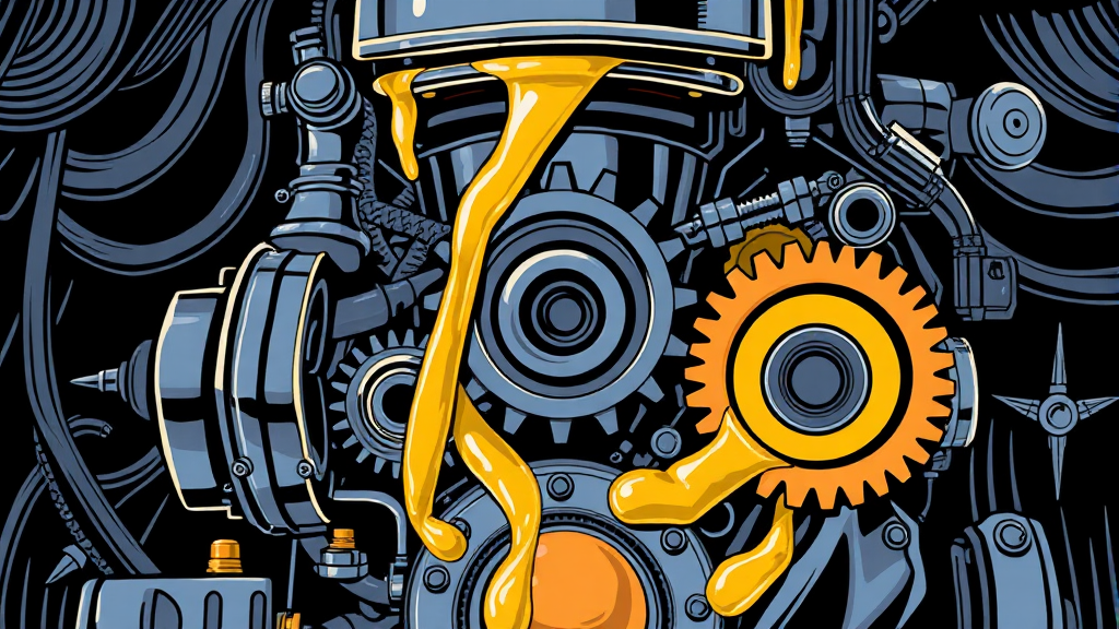 엔진오일, 왜 중요할까? (illustration 스타일)