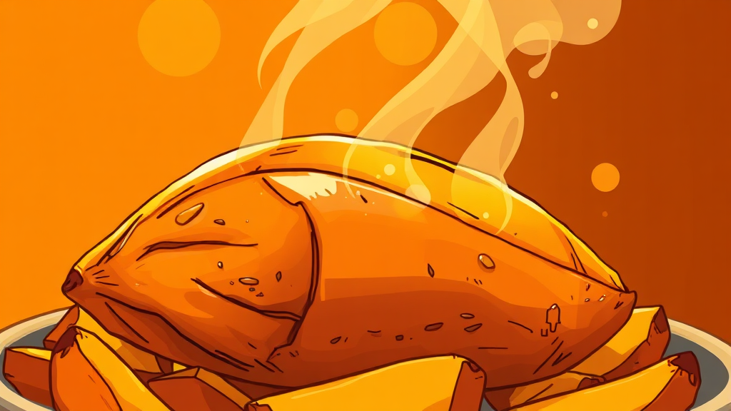 고구마 칼로리, 알고 먹자! (illustration 스타일)