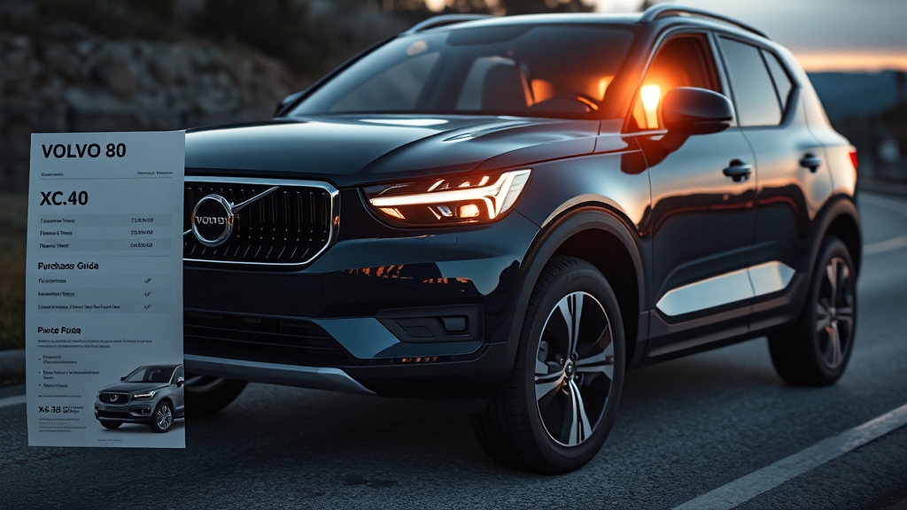 XC40 가격 및 트림 정보 (realistic 스타일)