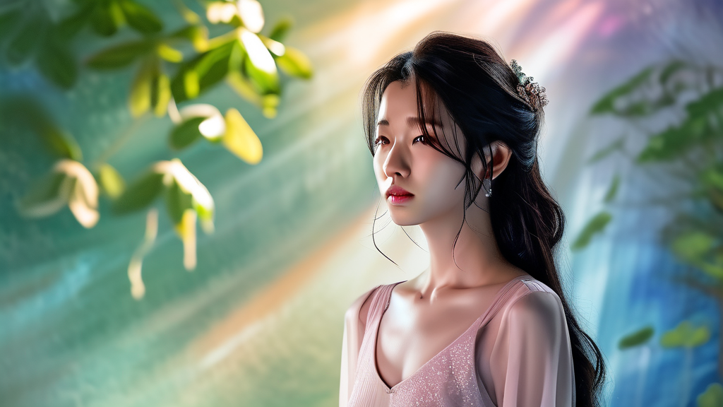시청 정보 및 방송 채널 (watercolor 스타일)