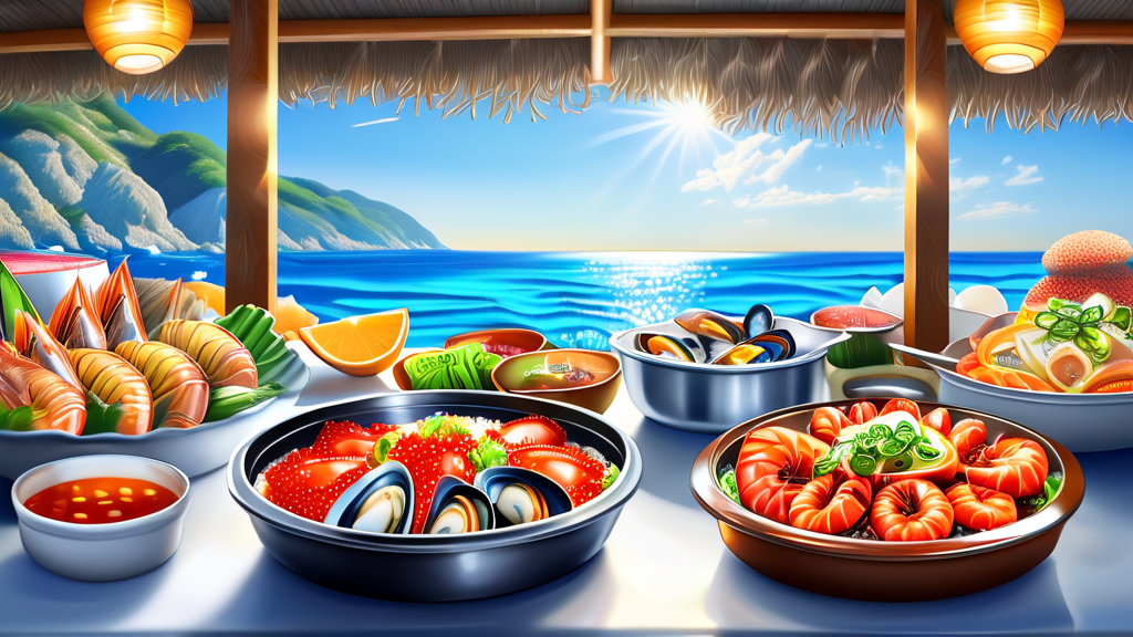 기장 맛집 탐방: 신선한 해산물과 로컬 푸드 (realistic 스타일)