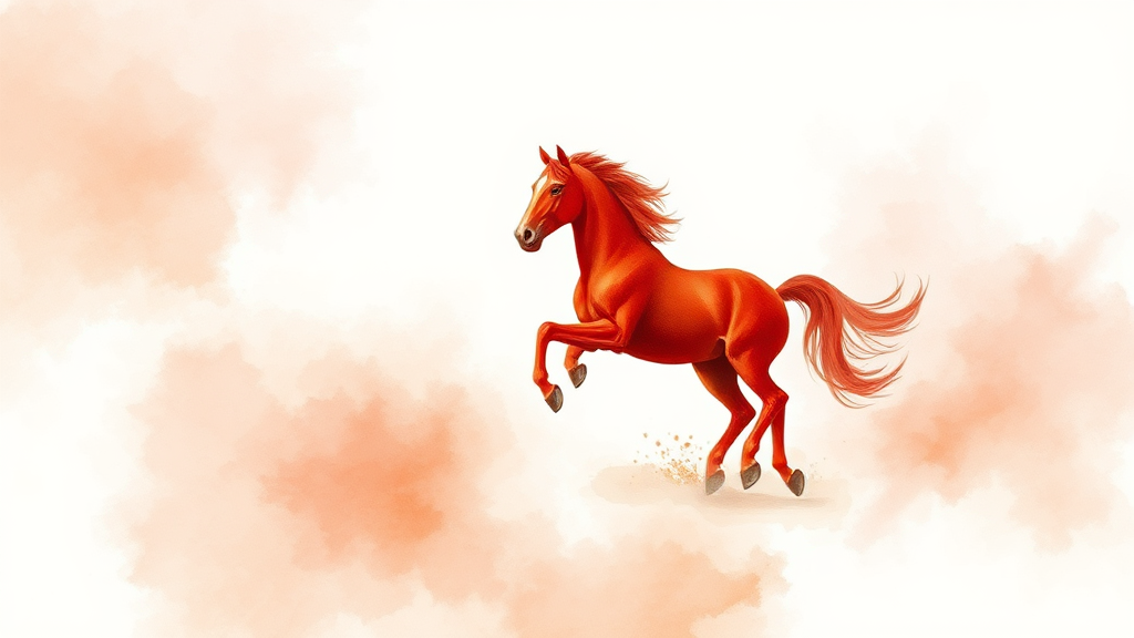 병오년 관련 속설, 현대적 해석 (watercolor 스타일)