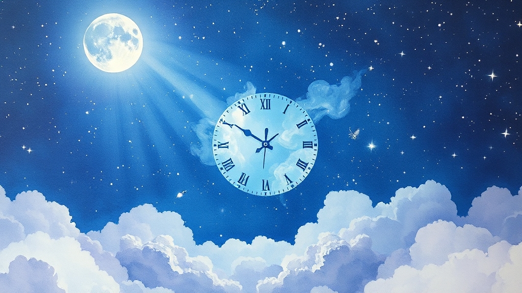 생체시계와 호르몬 변화 (watercolor 스타일)