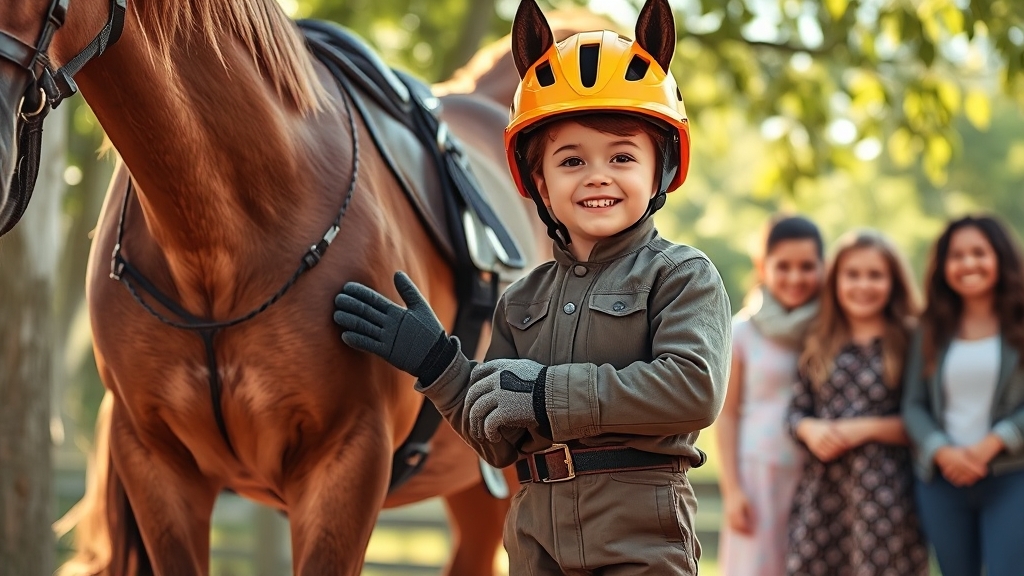 승마 체험 전 준비물 및 안전 수칙 (realistic 스타일)