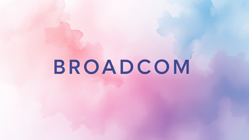 브로드컴, AI 시대의 핵심 인프라 구축 (watercolor 스타일)