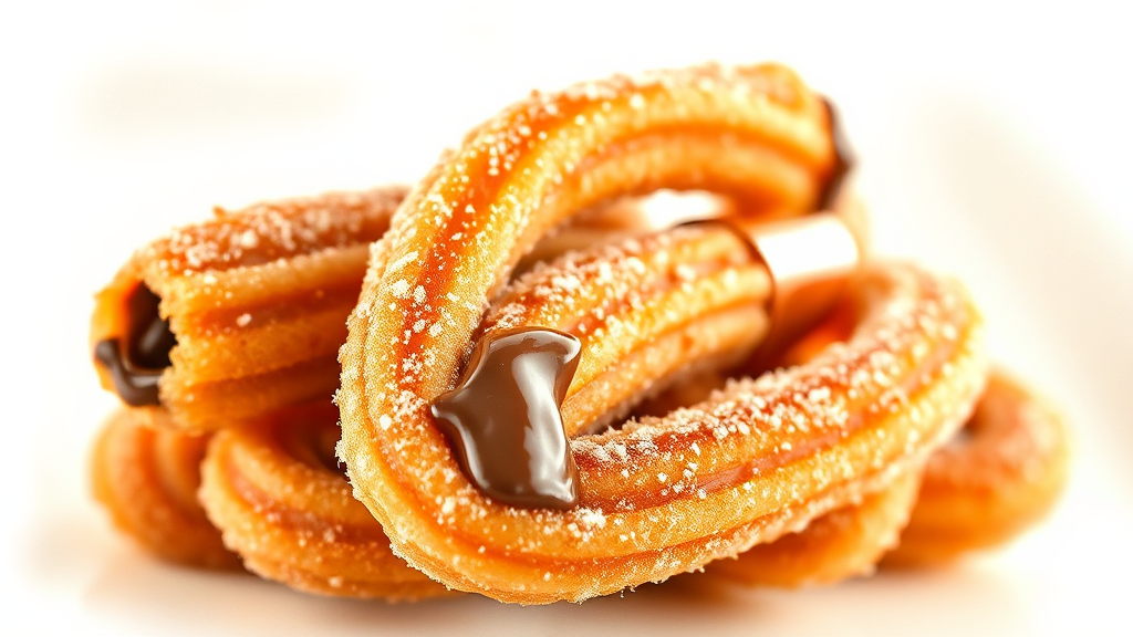 초코 츄러스 맛 평가 & 후기 (watercolor 스타일)