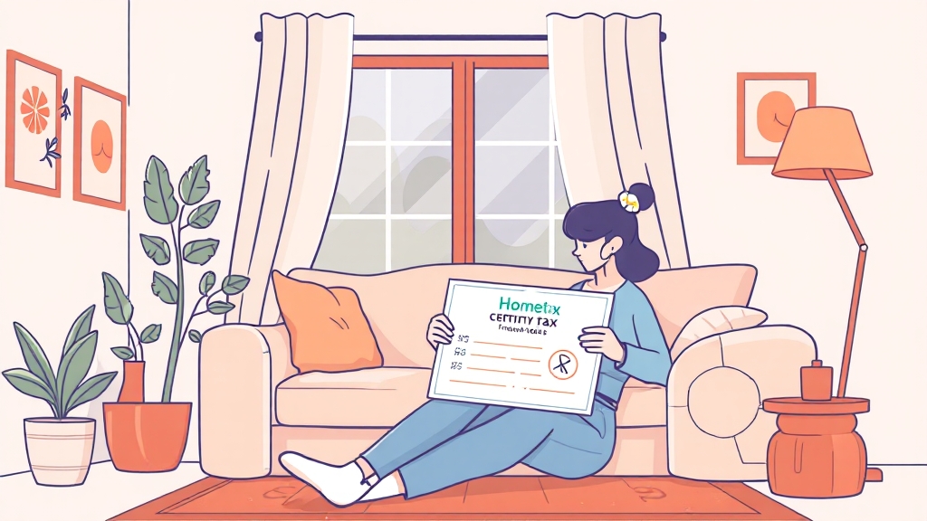 온라인 발급 (홈택스) 방법 (illustration 스타일)